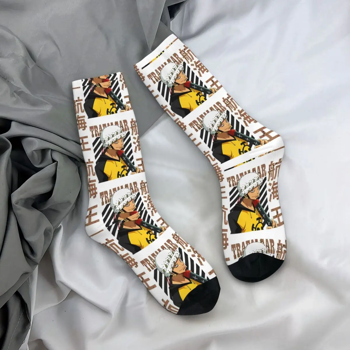 Ones Trafalgar D Socks Winter Pieces Stockings Gothic Women Men Medium Soft Socks Design Cycling Anti-Slip Socks