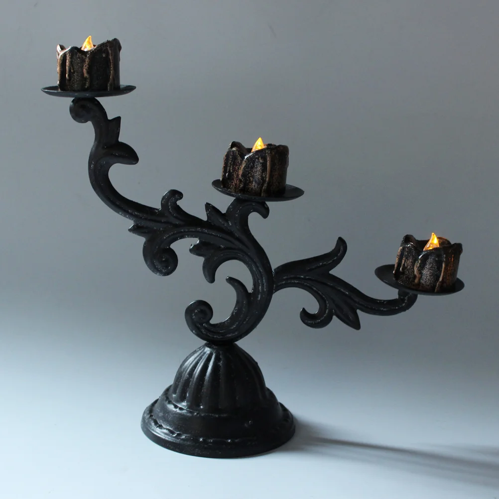 4 Pcs Lâmpada Velas Pretas Luz Elétrica LED Moda Casa Halloween