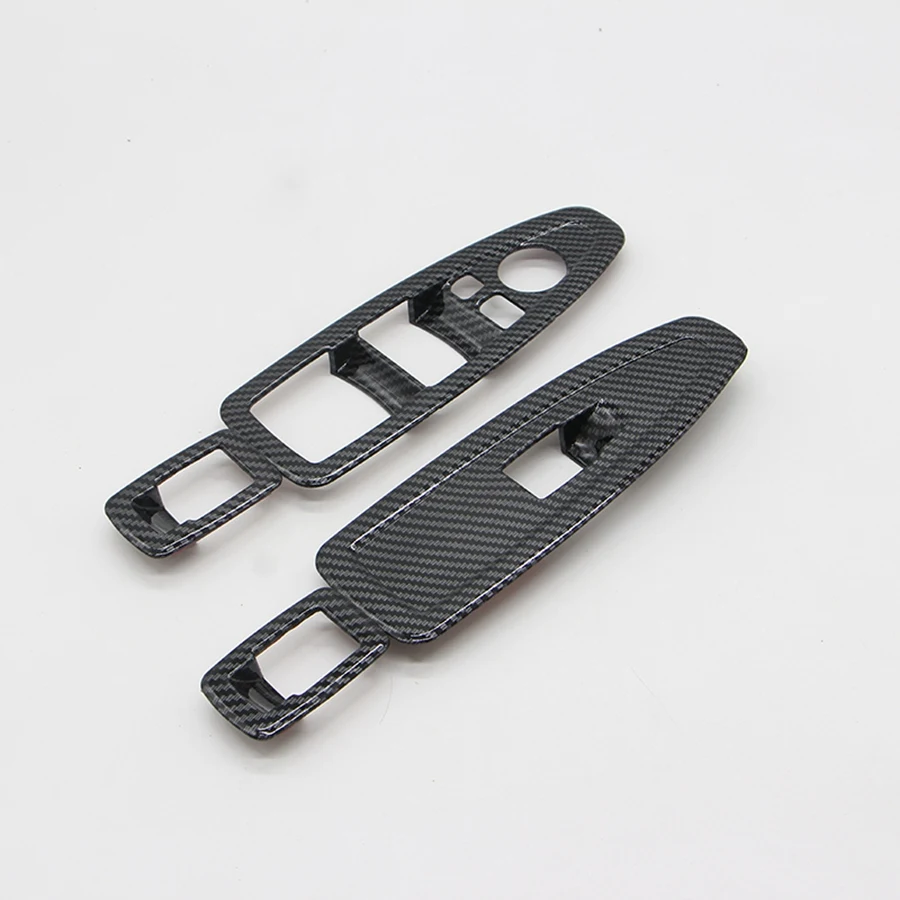 For BMW 1 3 4 Series 3GT F20 F30 F31 F32 F34 F36 Window Glass Lift Button Decoration ABS Carbon Fiber Panel Decoration