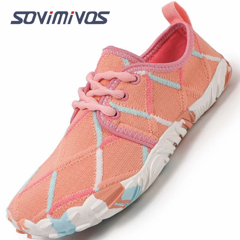

SOVIMIVOS Wide Toe Barefoot Shoes Womens Minimalist Walking Sneakers Shoes | Zero Drop Sole | Breathable Mesh Aqua Shoe