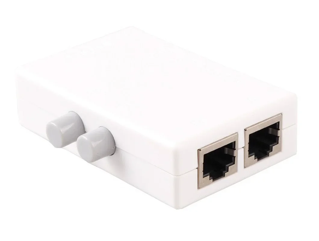 RJ45-2M 2 포트 미니 네트워크 스위치, 네트워크 공유 장치, 내부 및 외부 네트워크 스위칭