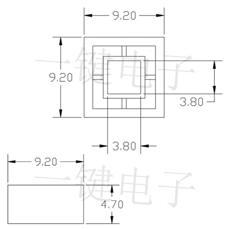 A27 Square Cap 9.2*9.2*5.6 with 12*12*7.3 Square Head Switch Button image 5