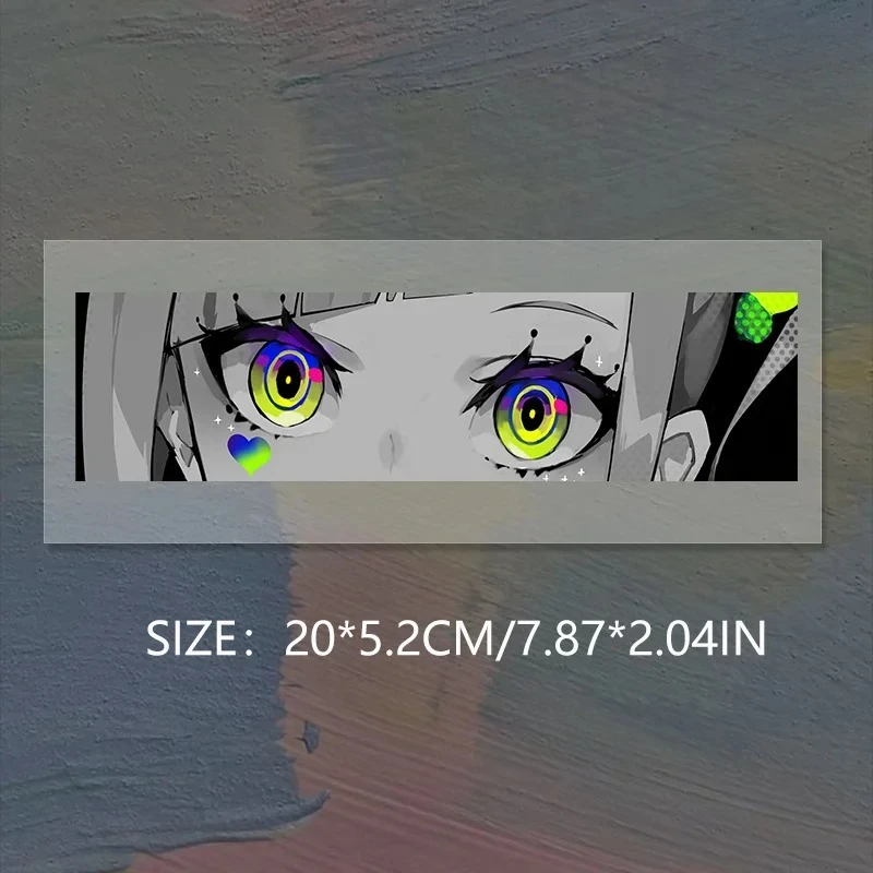 

1Pc Anime Girl Eyes Holographic Vinyl Sticker JDM Style Waterproof Decal for Car Motorcycle Laptop Decor