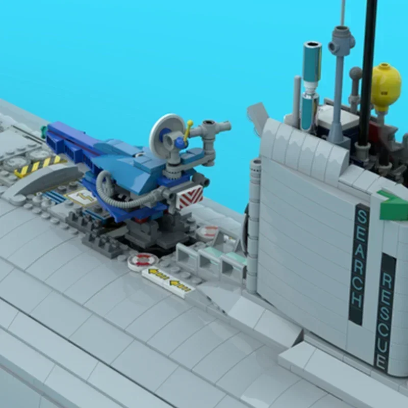 Moc tijolos de construção modelo de barco militar troperman tecnologia submarina blocos modulares presentes brinquedos de natal conjuntos diy montagem