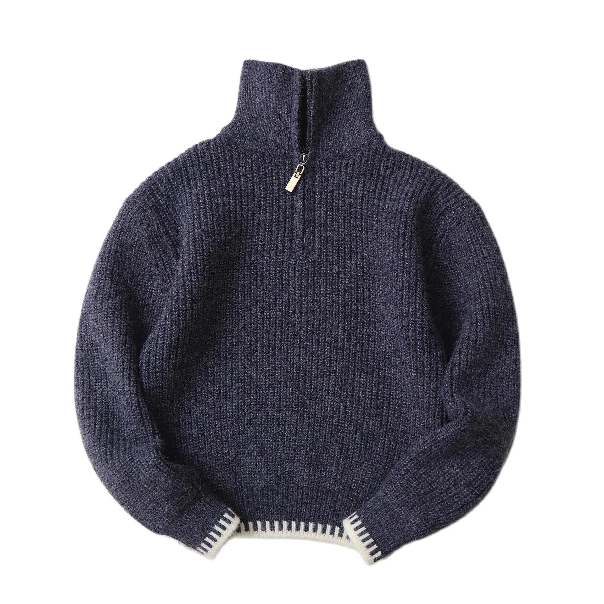 2025New Edition Children's Sweater Boys Winter Clothing Half Zipper Cotton Cashmere Sweater Outdoor Clothes Autumn Kid Outerwear 