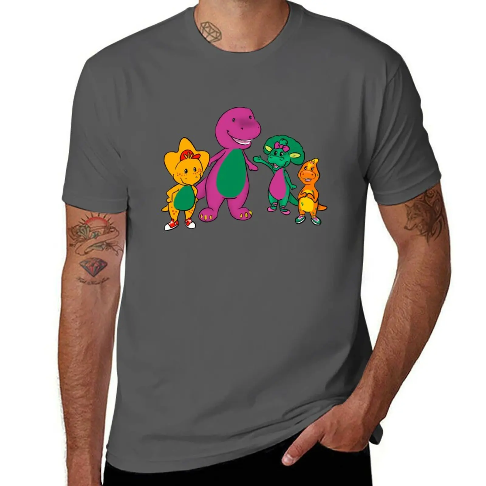 

Barney and Friends T-Shirt Durable Work Wear T-Shirt