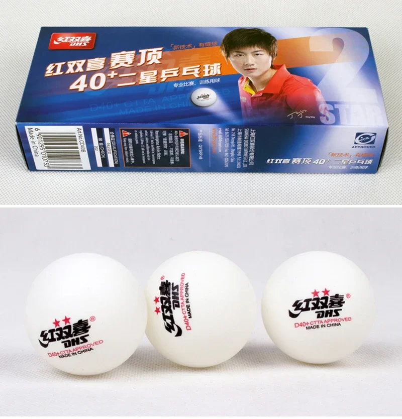 10 Stück/Box DHS Seamed Tischtennisbälle D40+ ABS Neues Material Professionelle ITTF-zugelassene Ping-Pong-Bälle für das Training – Detail 7