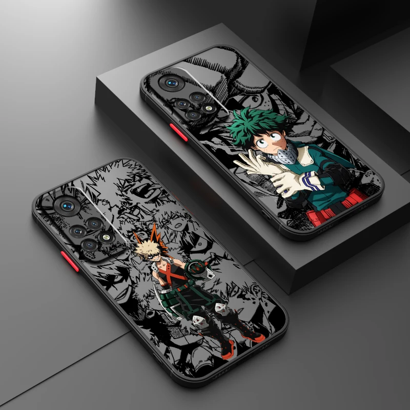 

M-My Hero Academia Fashion Cool Frosted Translucent For Redmi 8 8A 9A 9C 9AT 9 9T 10X 10A 10C 10 11A 12C 12 13C 5G Soft