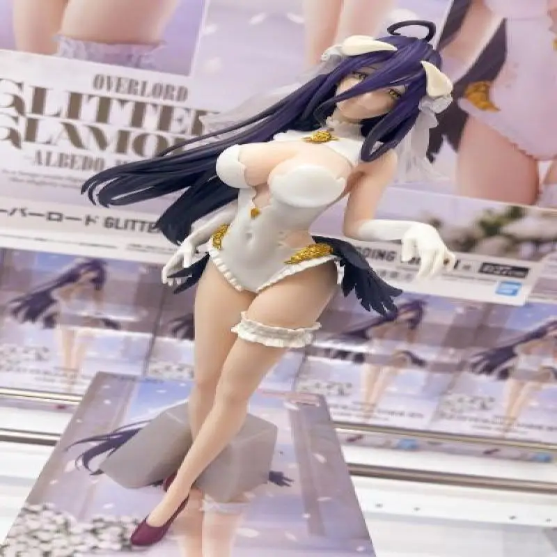

100% Original Bandai Namco Banpresto Overlord Albedo Glitter Glamours Albedo Wedding Ver Anime Figure Model Collector Toy Gift