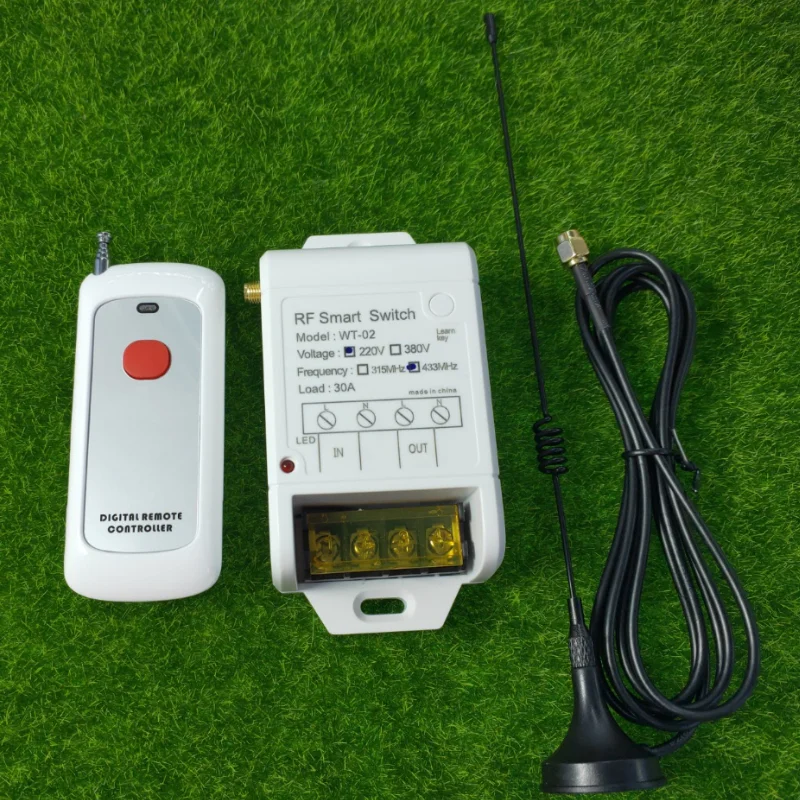 1000m AC 220V 380V 30A Relay Long Distance Remote Control Switch Receiver Transmitter For Water Pump LED Light Garage Door