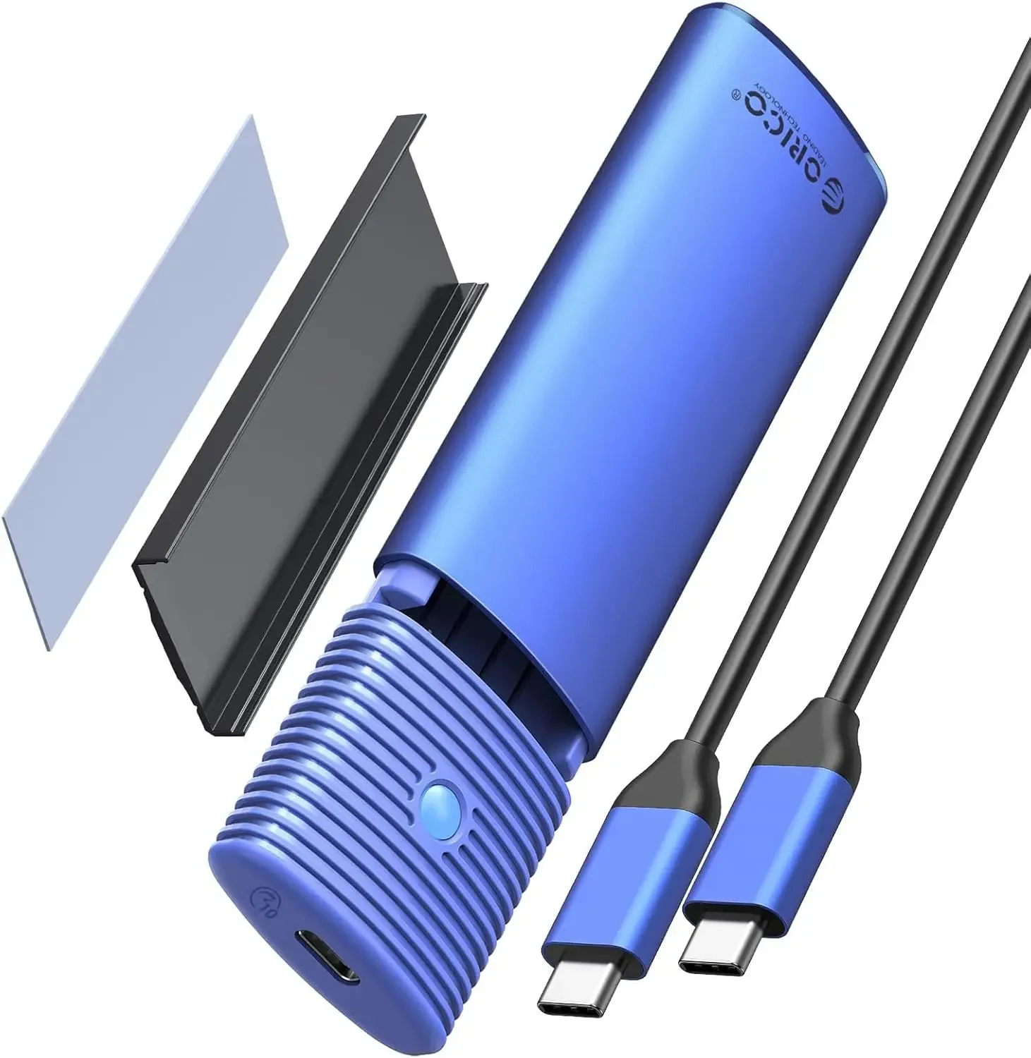 

M.2 NVMe/SATA SSD Enclosure USB C 3.2 Gen 2 10Gbps, Tool-Free, Aluminum, Supports UASP & Trim