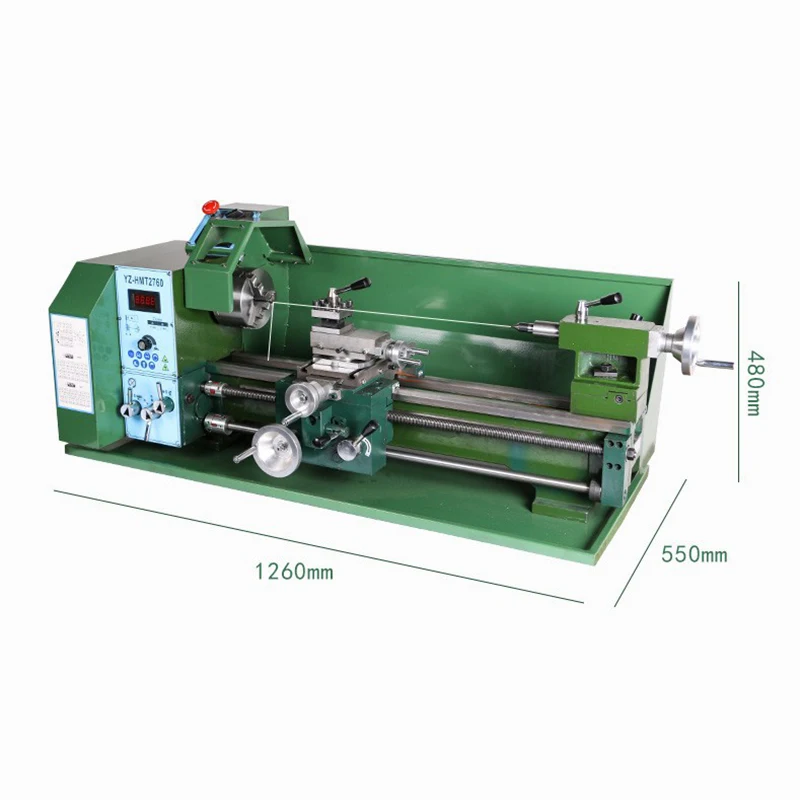 Mini Metal Lathe Machine 1500W DIY Small Stainless Steel Lathe Metal Processing Lathe Mini Lathe Machine