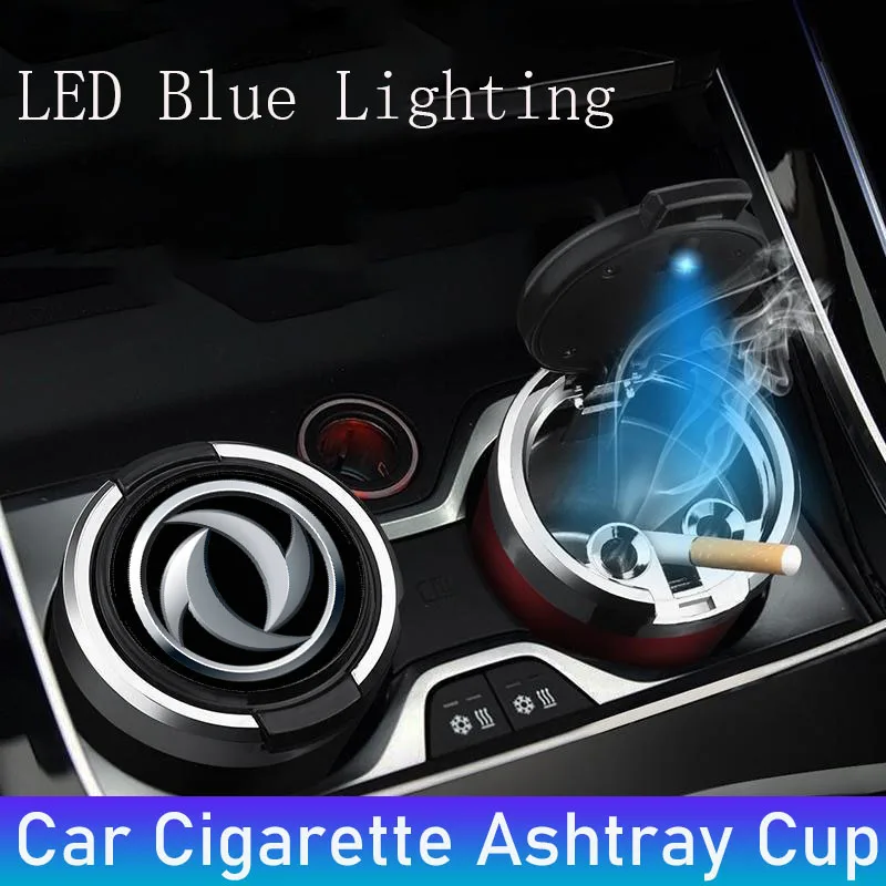 Car ashtray with blue LED light is suitable for Dongfeng DFM DFSK H30 Corss T5l Glory S30 Sx5 580 Aeolus ax3 k01 Ax5 580 h30 c31