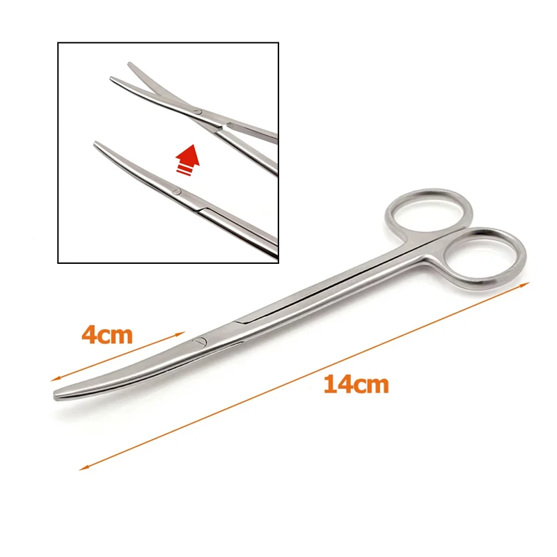 14CM TC Metzenbaum Scissors Curved Blunt Narrow Tips for Dental Surgery Tonsil Delicate Tissue Cutting Medical Instrument