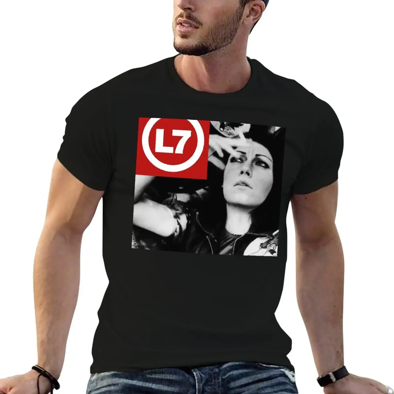 

L7 The Beauty Process T-Shirt korean fashion graphic t shirt vintage man clothes anime tshirt black t-shirts for men