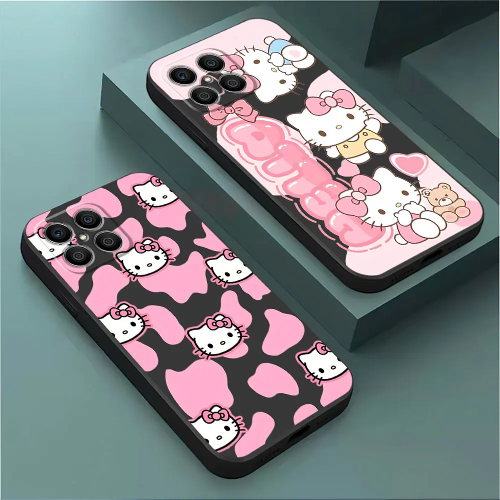 Casing tutup lembut Bumper TPU, Untuk Honor X7 90 Pro 70 X8a X6a 8X X6 Magic5 Lite X8 X9a Magic5 tas Hello kitty