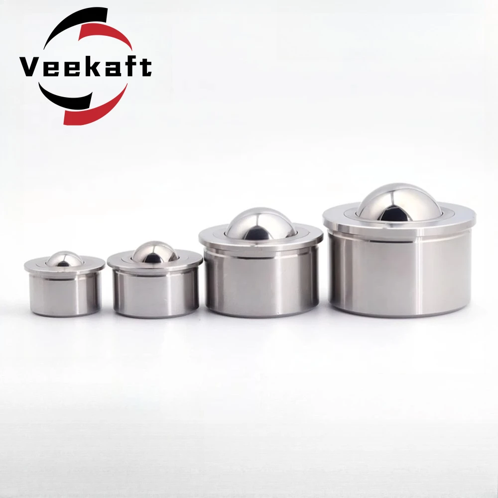 1/2pcs Steel ball/POM ball, steel ball roller press-in type QDC21 universal ball bull eye ball bearing diameter11/13/17/20/26/32