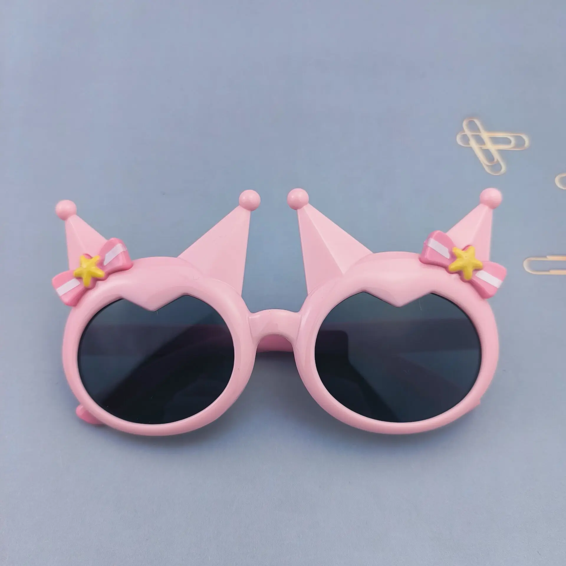 Kawaii Sanrio Kuromi Children Sunglasses Girls Sunnies Cartoon Anime Kuromi Sun Protection Glasses Decorative Holiday Toys