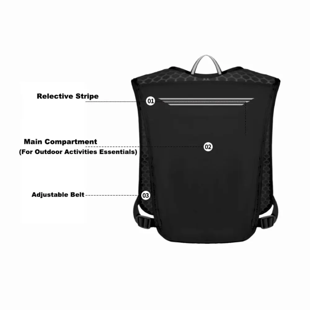 

Светоотражающий рюкзак для бега, жилет, легкий регулируемый ремень, жилет для хранения бутылки с водой и держателем для телефона