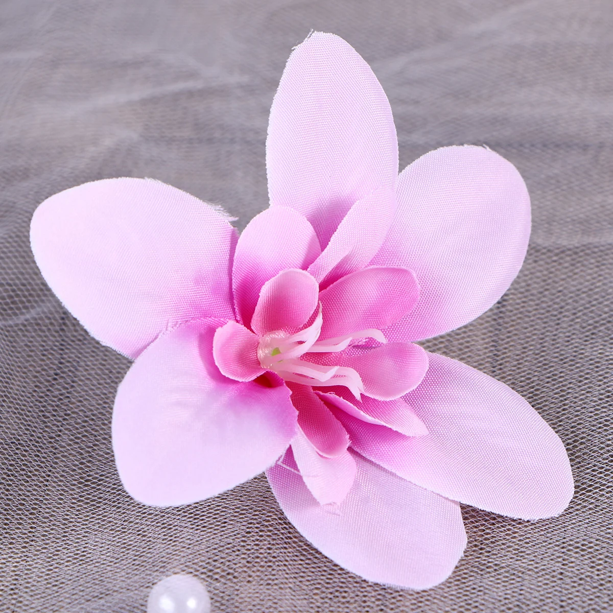 

30Pcs Realistic Artificial Silk Orchid Flower Heads for Wedding Bridal Decor Hats Clothes Albums Dark Purple Light Purple Milk