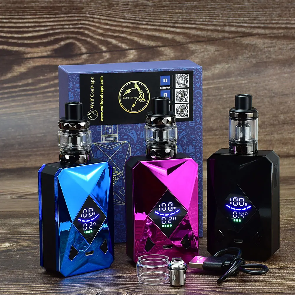 100W Box Mod Vape Kit m6 mod kit 4ml Vaper Atomizer 2600mah Battery Electronic Cigarette vape Vaporizer kit