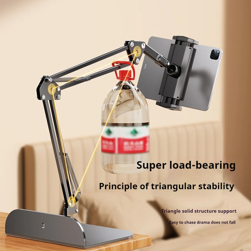 Insertable Slit Cell Phone Tablet Holder Adjustables Durable Phone Bracket for Bed Desk Use Flexible Long Arm Clamp Tablet Stand