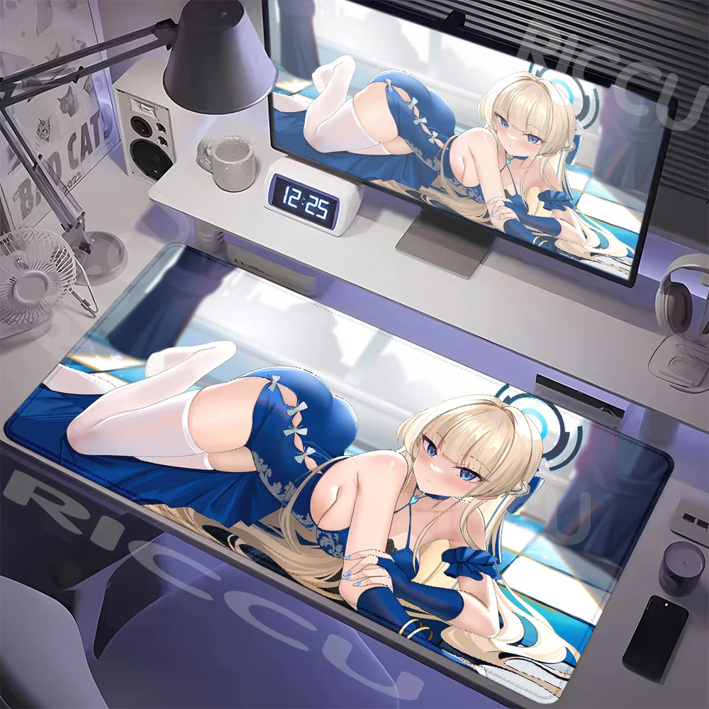 Hentai PC الأجهزة الطرفية الأزرق الأرشيف Asuma Toki ماوس الوسادة ألعاب اليابان الرياضة الإلكترونية مكتب خزانة لوحة المفاتيح الألعاب الحصير لوحة ماوس كبيرة