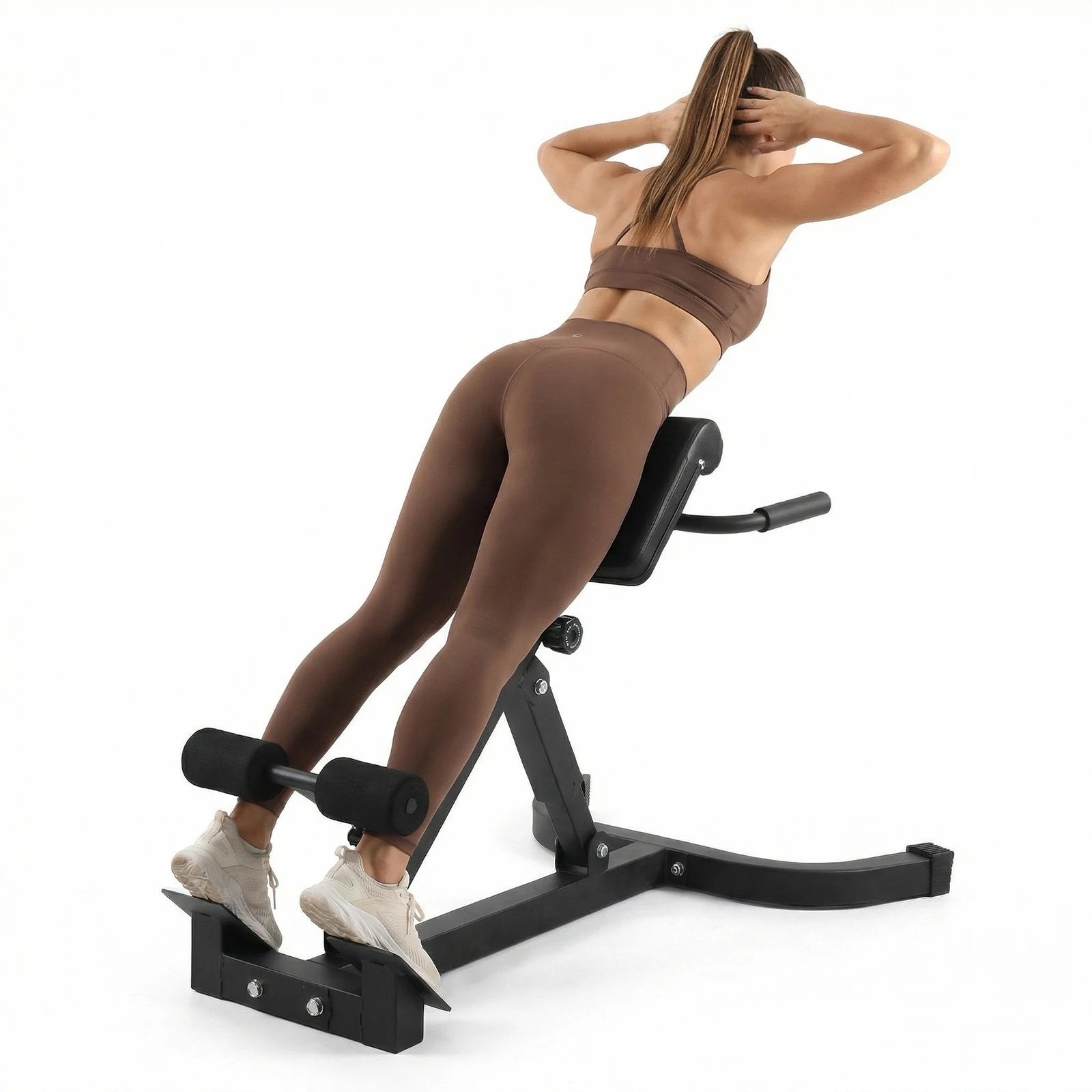 

Roman Chair Foldable Sit Up Exercise Machine Adjustable Multi-Purpose Workout Equipment for Glute Ab Workouts