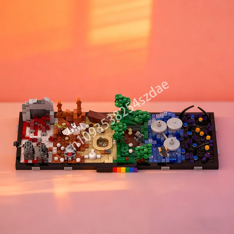 

1052 шт. MOC Pride Orama, коллекция диорамы, модель звезды, строительные блоки, креативные рождественские подарки, идея, игрушка, образовательный кирпич для детей