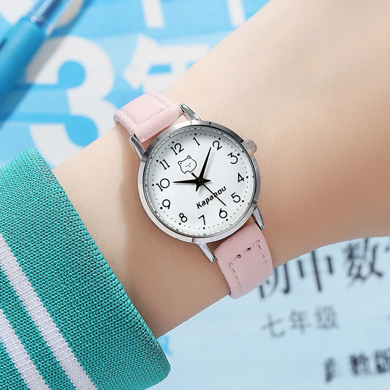 Women's Quartz Watch Simple and Compact Cartoon Women's Watch