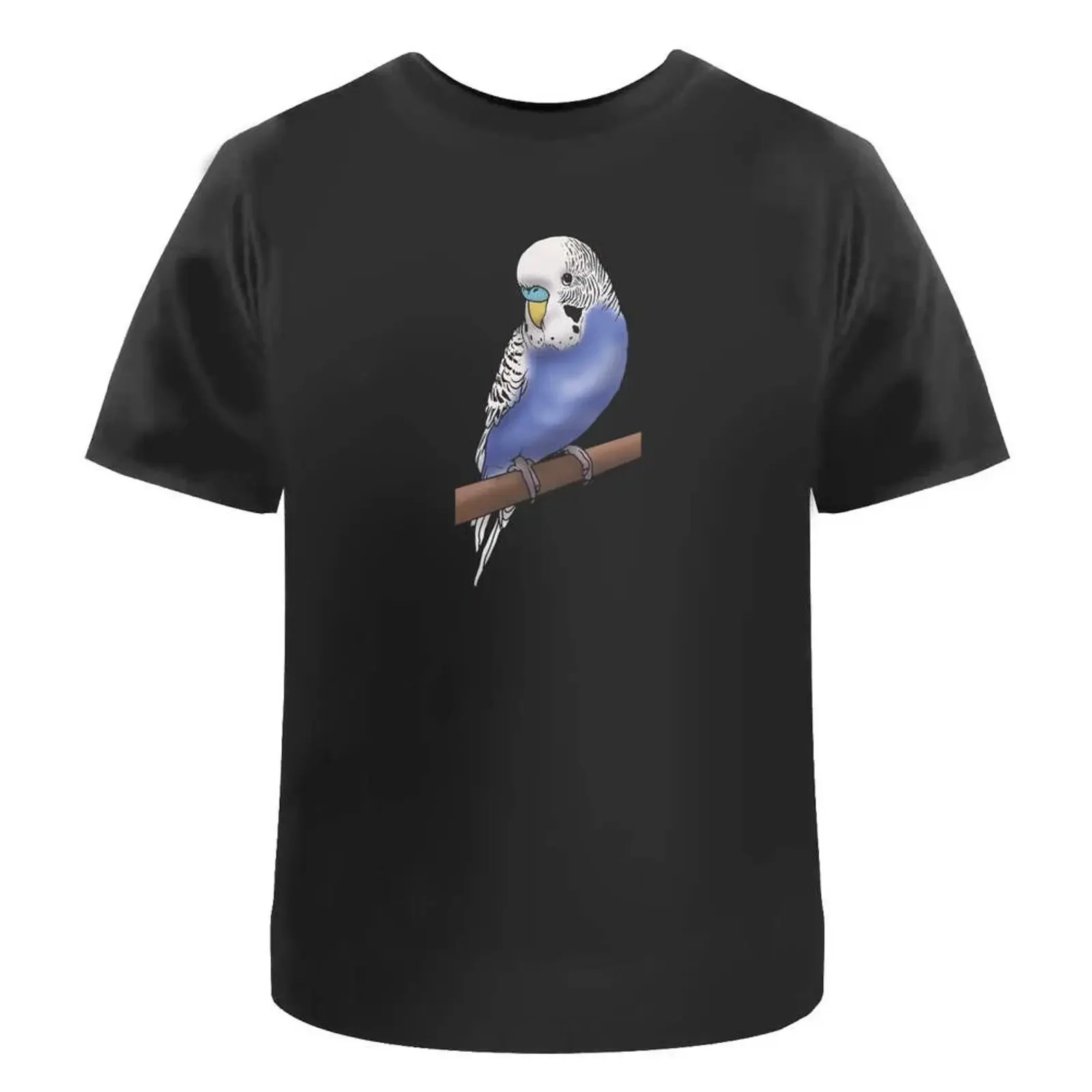 T Shirt quot Perched Budgie 100 Baumwolle S XXL TA035516 vintage Washed fashion Casual Top For Everyday Wear streetwear