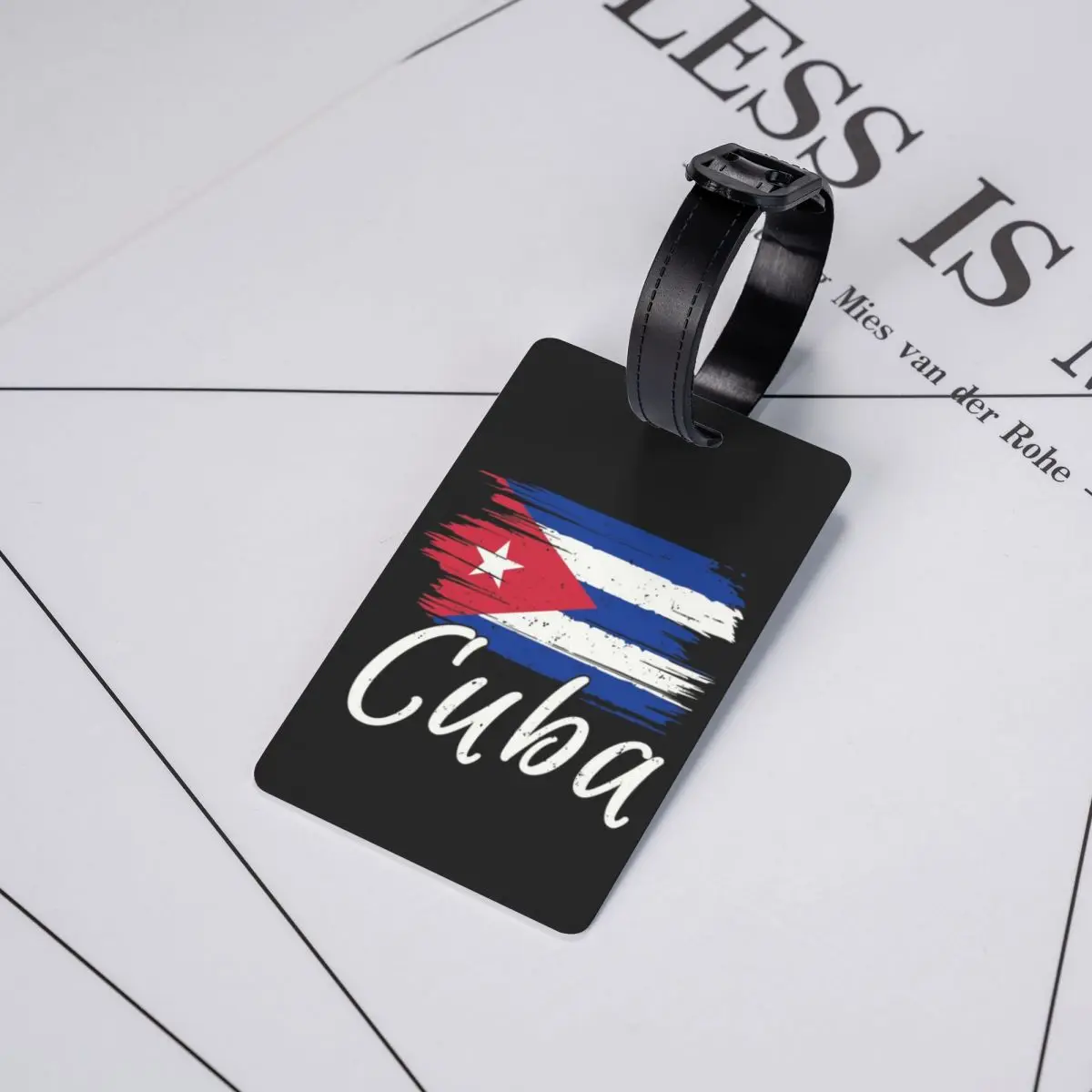 Etiquetas de bagagem para Malas, Cuba Cubana Havana Bandeira cubana, Capa de Privacidade Patriótica, Nome ID Card