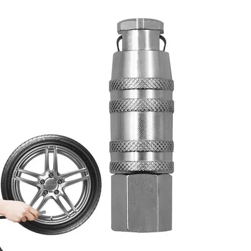 

Air Compressor Quick Connect Fittings Self Locking Design Hose Fitting Leakproof Rubber Sealing Ring Car Tire Air Plug Connector