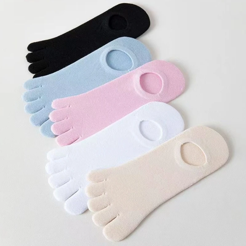 

6 пар повседневных удобных носков-невидимок, модные универсальные носки с пятью пальцами, летние легкие дышащие женские короткие носки