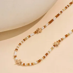Bohemian Rice Beads Starfish 펜던트 목걸이 여성 수제 모방 진주 화려한 구슬 초커 여름 해변 보석 8 최고의 판매 해수 진주 - № 8