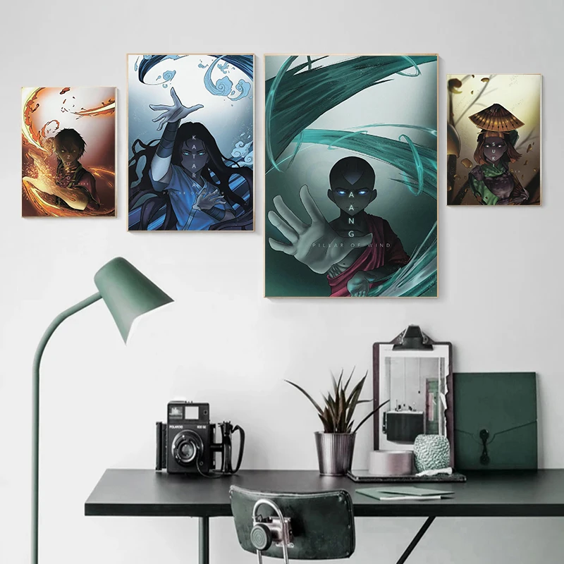 Avatar The Last Airbender Anime Character Portrait poster HD Print Canvas Painting Wall Art Picture for Living Room Home Decor