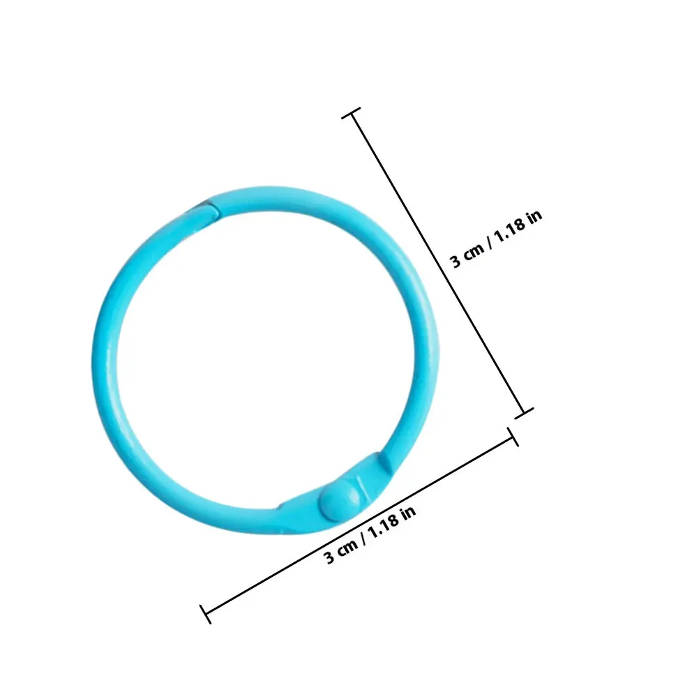 70pcs Book Supply Binder Ring Key Chain Binder Metal Book Craft Rings Paper Binding Rings Metal Accessories