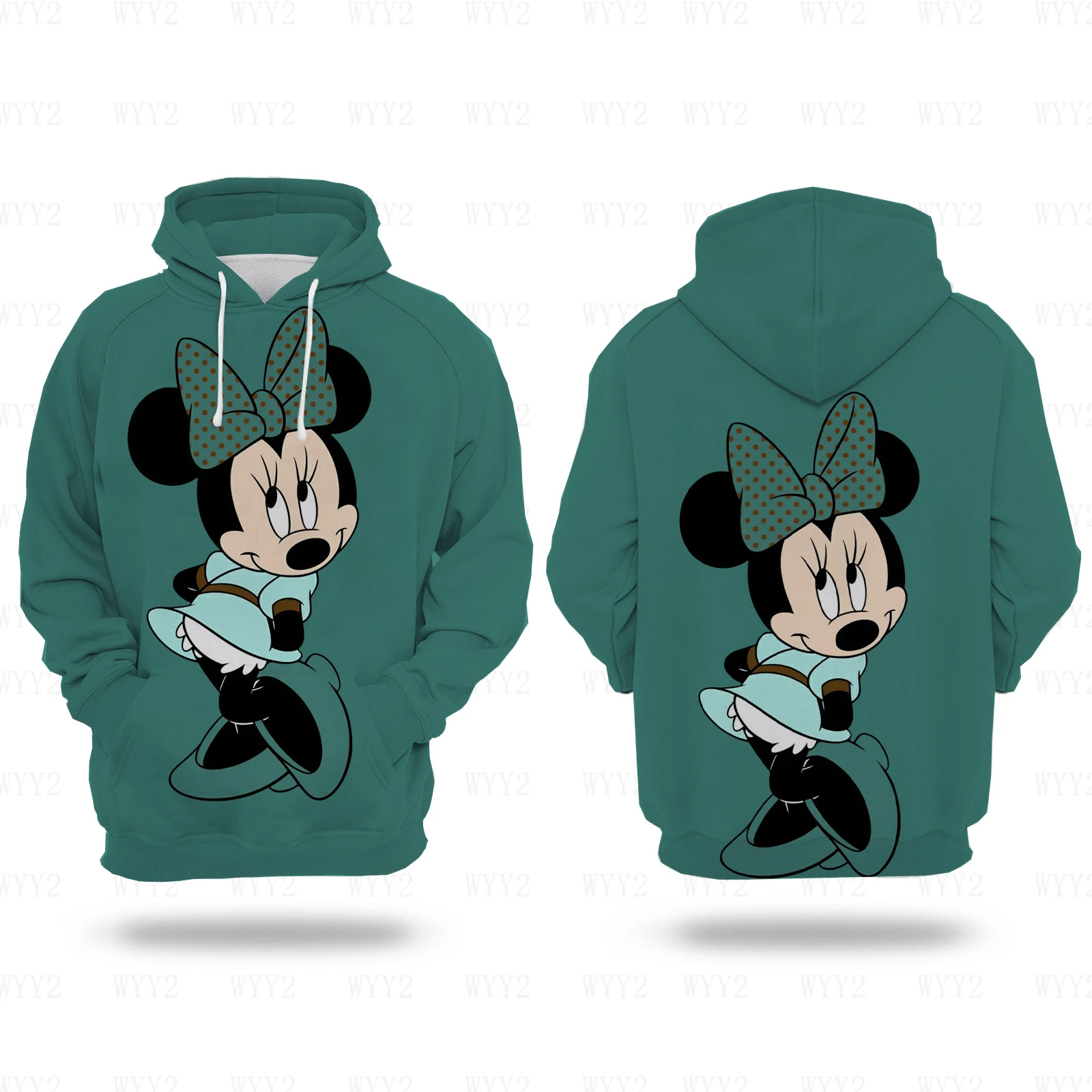 

2024 Women's Hoodie Fall and Winter style Disney Mickey Print Women's hoodie loose top