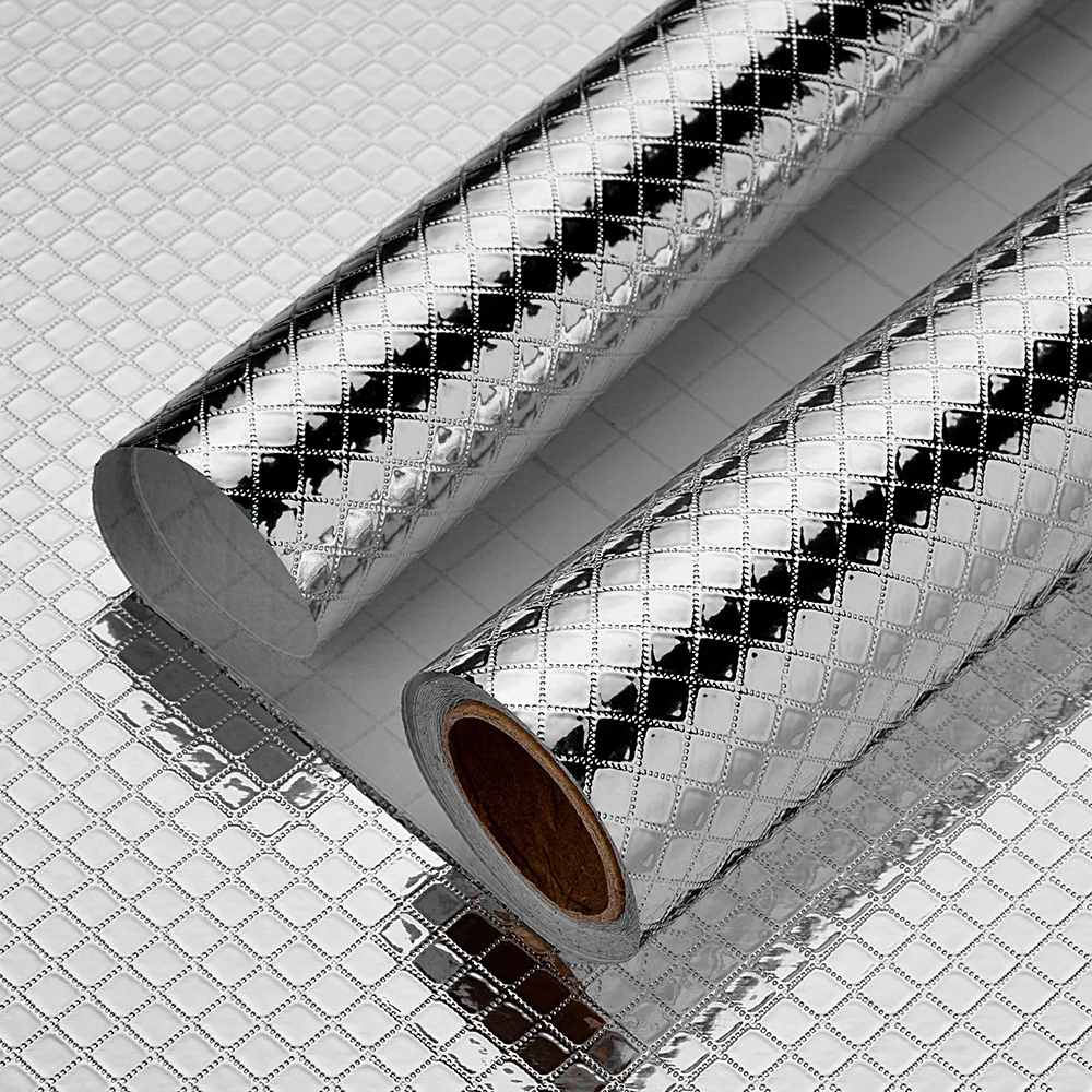 

silver contact paper metallic texture 40cm waterproof and oil-proof kitchen cabinet countertop self-adhesive sticker