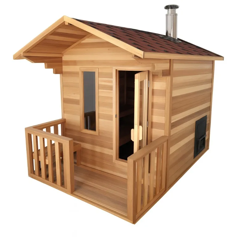 High Quality Chinese Factory Good Quality Solid Wood Dry Steam Sauna Room Indoor Sauna for 4 Person