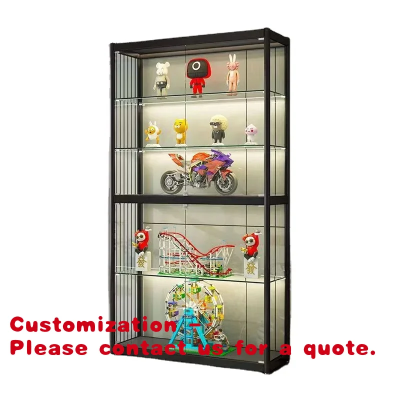 

Customize.Factory MDF Aluminum Glass Counter Disassembly Accessories Product Display Cabinet With Lock Glass Swing