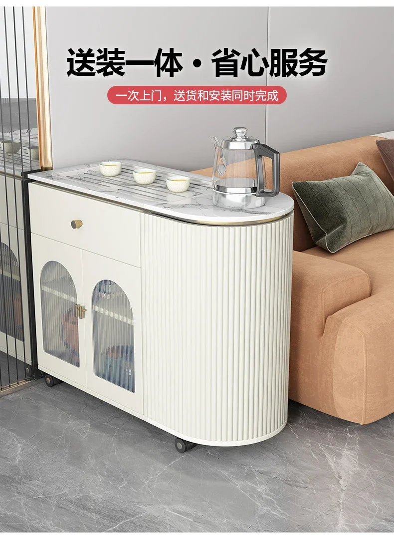 Kung Fu Tea Table Small Balcony Stone Plate Kettle Integrated Sofa Side Tea Cart Household Tea Tray