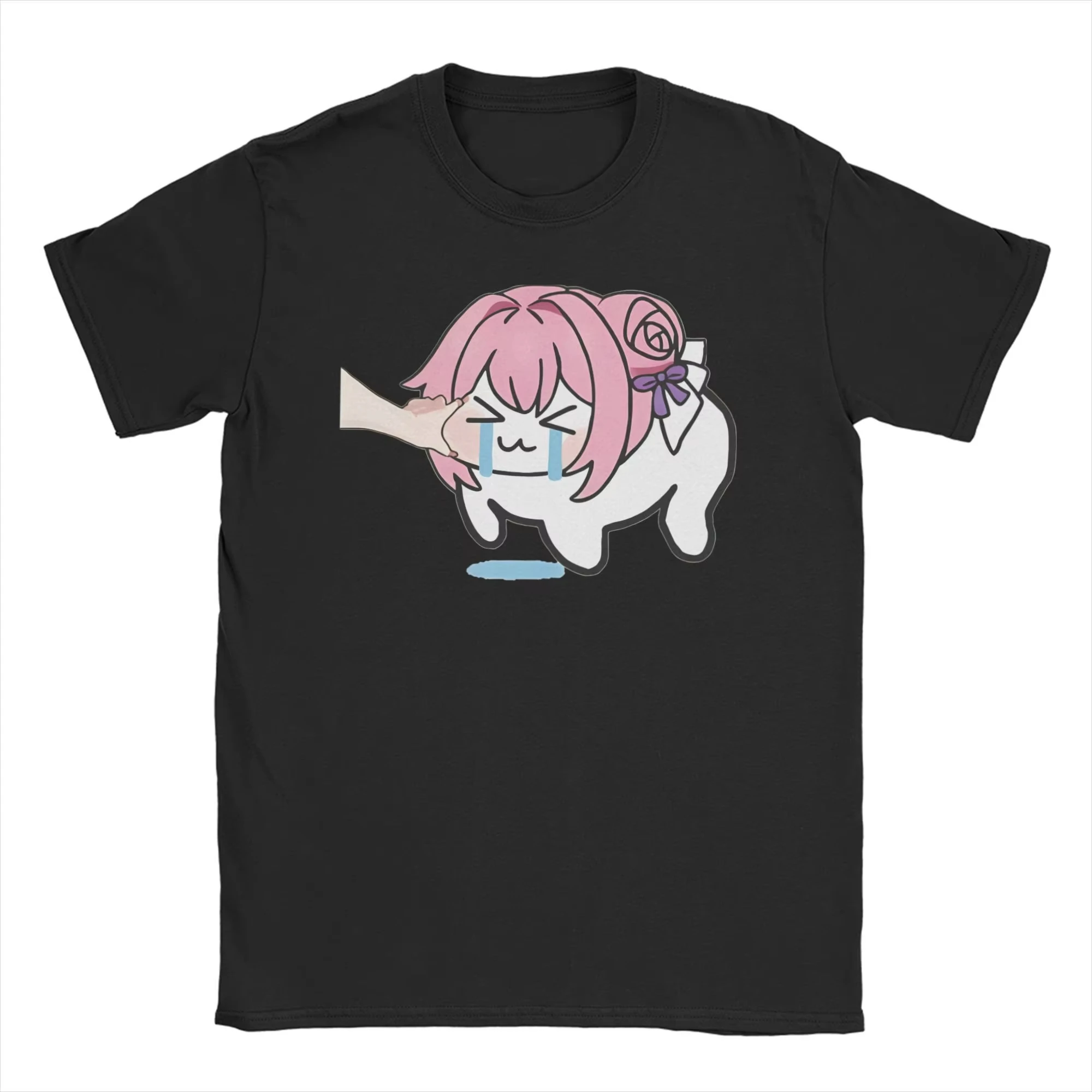 Niedliches Anime-Meme-Charakter-Grafik-T-Shirt aus Baumwolle für Männer und Frauen, Sommer-Streetwear – Detail 7