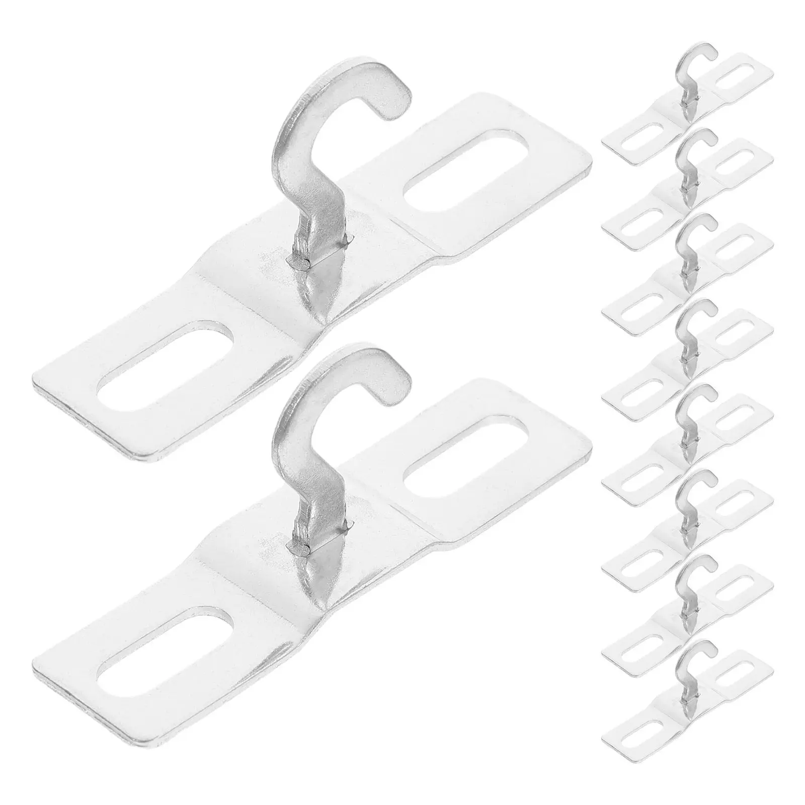 10Pcs Space Saving Metal Flat Plate Hooks for Ceiling Hanging Lights Plants Bird Feeders Wind Chimes Lanterns Garage Utility Use