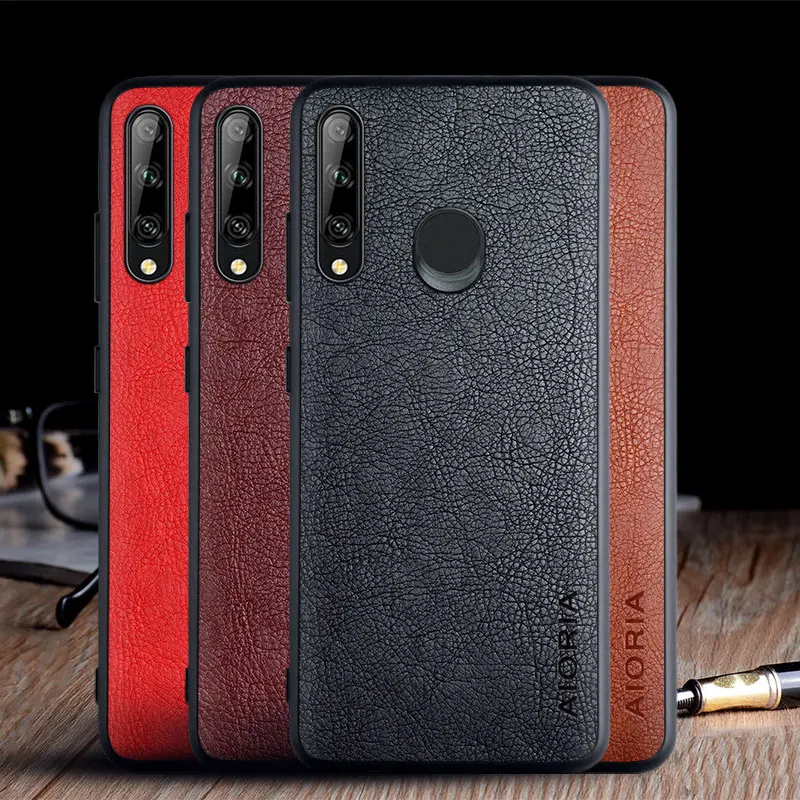 

Case for Huawei P30 Lite Pro funda luxury Vintage Leather skin with TPU + PC hard cover for huawei p30 lite pro case coque capa