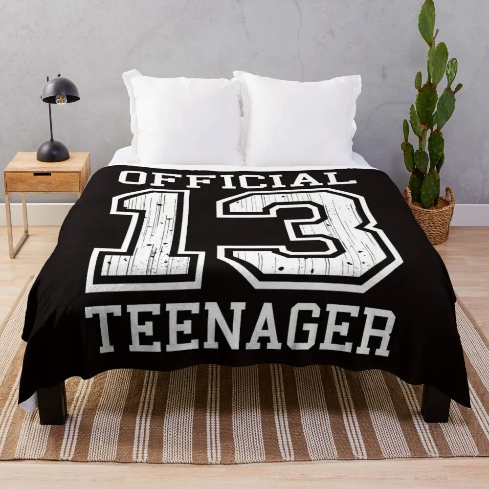 Official Teenager 13th Birthday Gift For Girls Or Boys 13 Throw Blanket Moving Bed Blankets