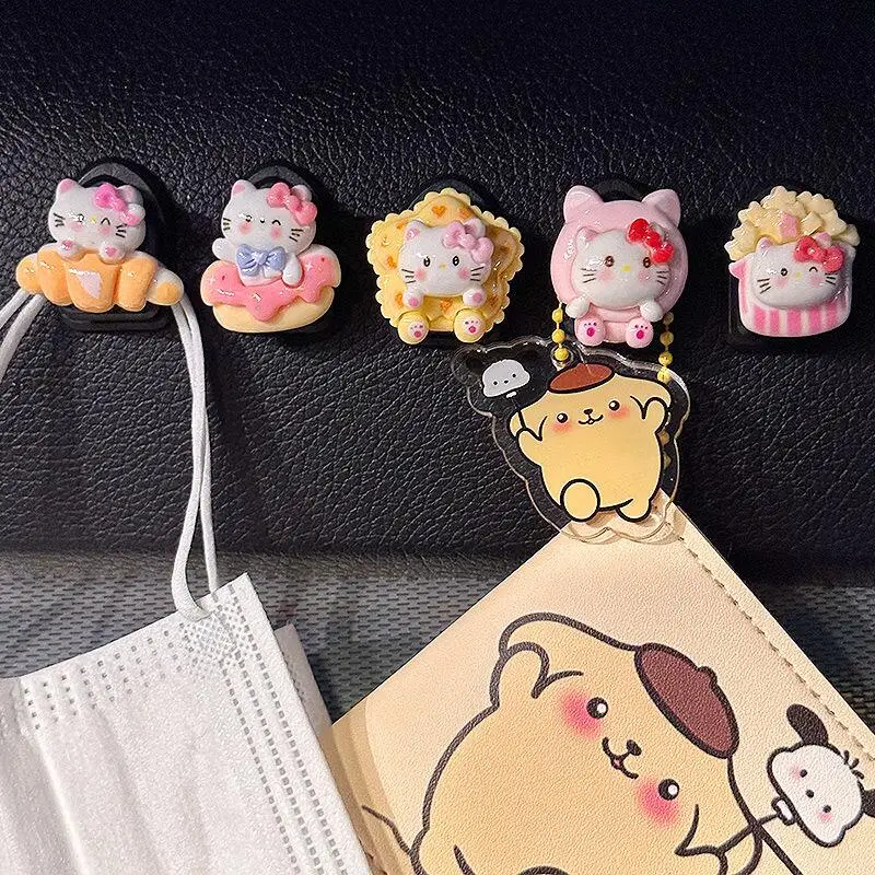 

Sanrios крючок Hello Kitty's автомобиль многофункциональный стул на спинку куроми милый автомобиль ванная комната туалет общежитие мультфильм липкий крючок