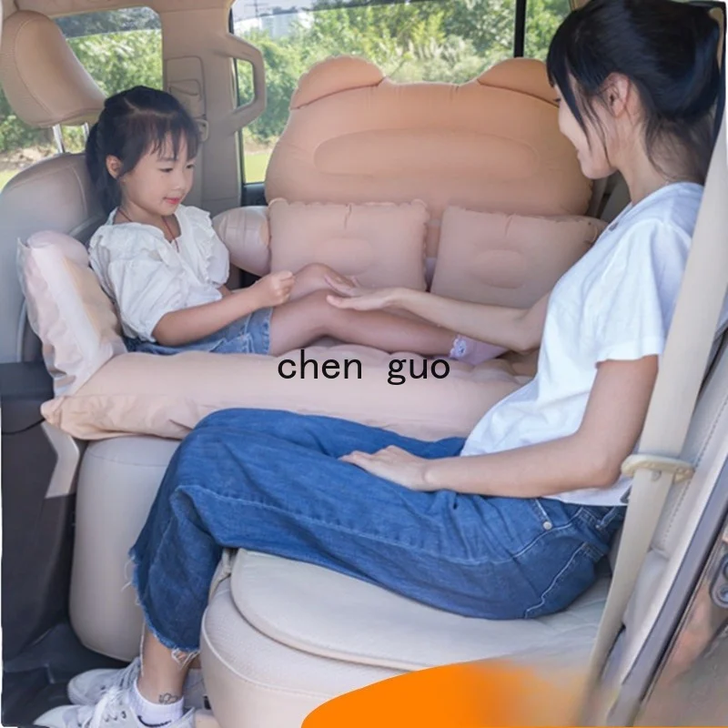 Vehicle Inflatable Mattress, Foldable Rear Sleeping Pad, Universal SUV Travel Sleeping Bed for Road Trip
