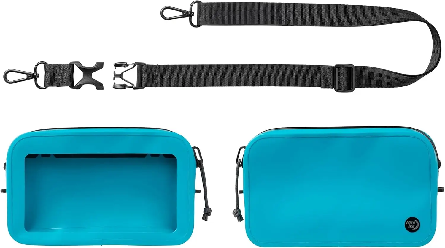 

Водонепроницаемая поясная сумка для походов и пляжа - сумка через плечо с защитой IP67 и карманом для телефона - синяя