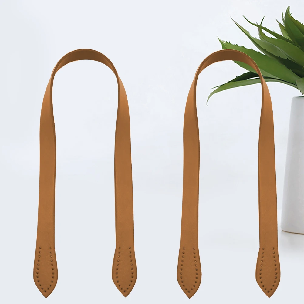 2 Piezas de Correa para Bolso Tote, Asa de Repuesto de PU Premium para Mujer, Correa de Muñeca para Mejorar el Bolso, Accesorio de Moda, Color Camel